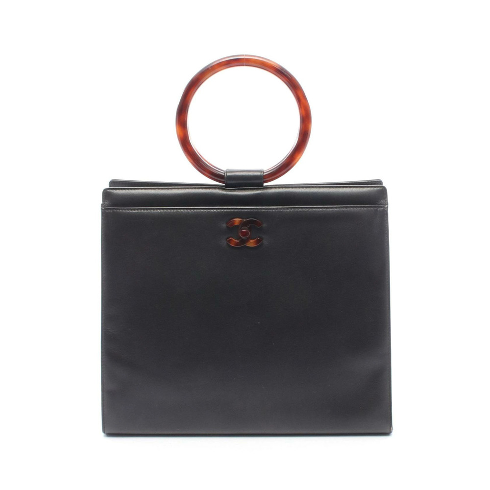 Chanel loop handle Handbag leather black